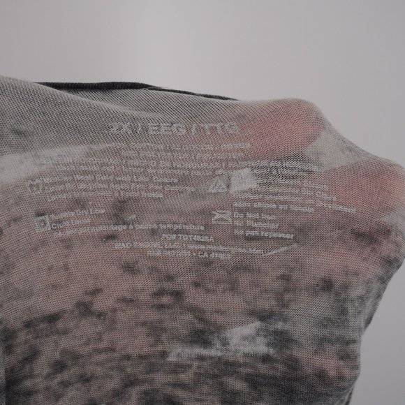 NASA NWT Men's Grey Acid Wash Short Sleeve Crew Neck Graphic T-Shirt Sz 2X - Picture 4 of 4